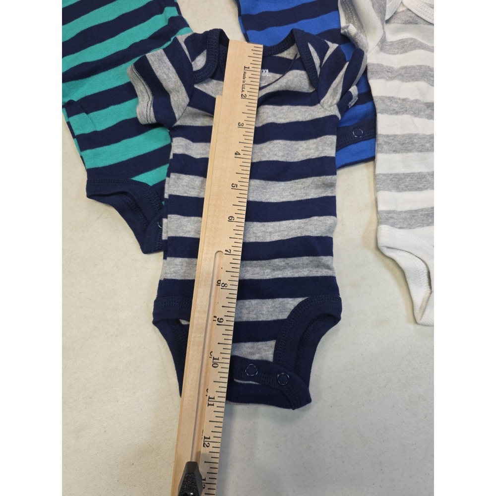 Simple Joys by Carter's Baby Striped Neutral 6-Pack Short Sleeve Bodysuits 0 mo - Picture 4 of 5